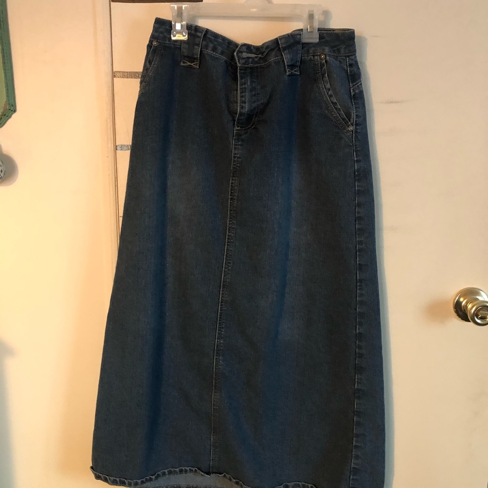 Cato Denim Maxi Skirt with slit